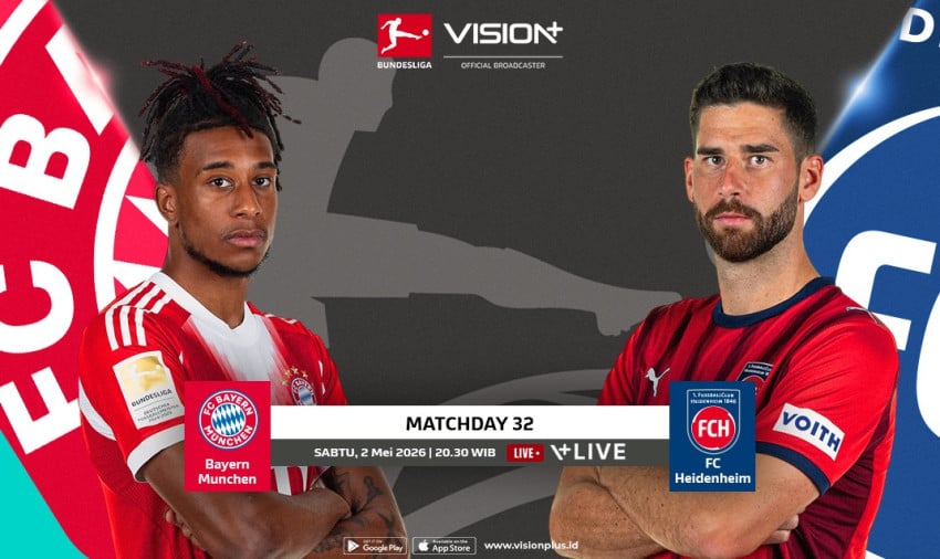 Bayern vs Heidenheim Pekan Ini, Siapa Pegang Kendali? Nonton Streaming di VISION+