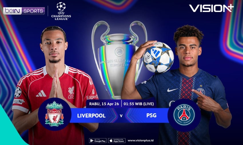 Link Live Streaming Liverpool vs PSG di VISION+, Misi Comeback The Reds di Anfield