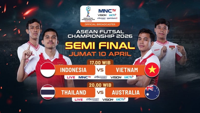 Timnas Futsal Indonesia vs Vietnam di Semifinal ASEAN Futsal Championship 2026: Saksikan di MNCTV