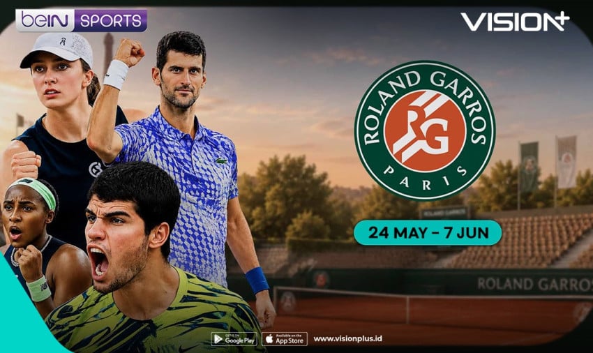 Jadwal Roland Garros 2026 di VISION+, Saksikan Keseruan Grand Slam Prancis