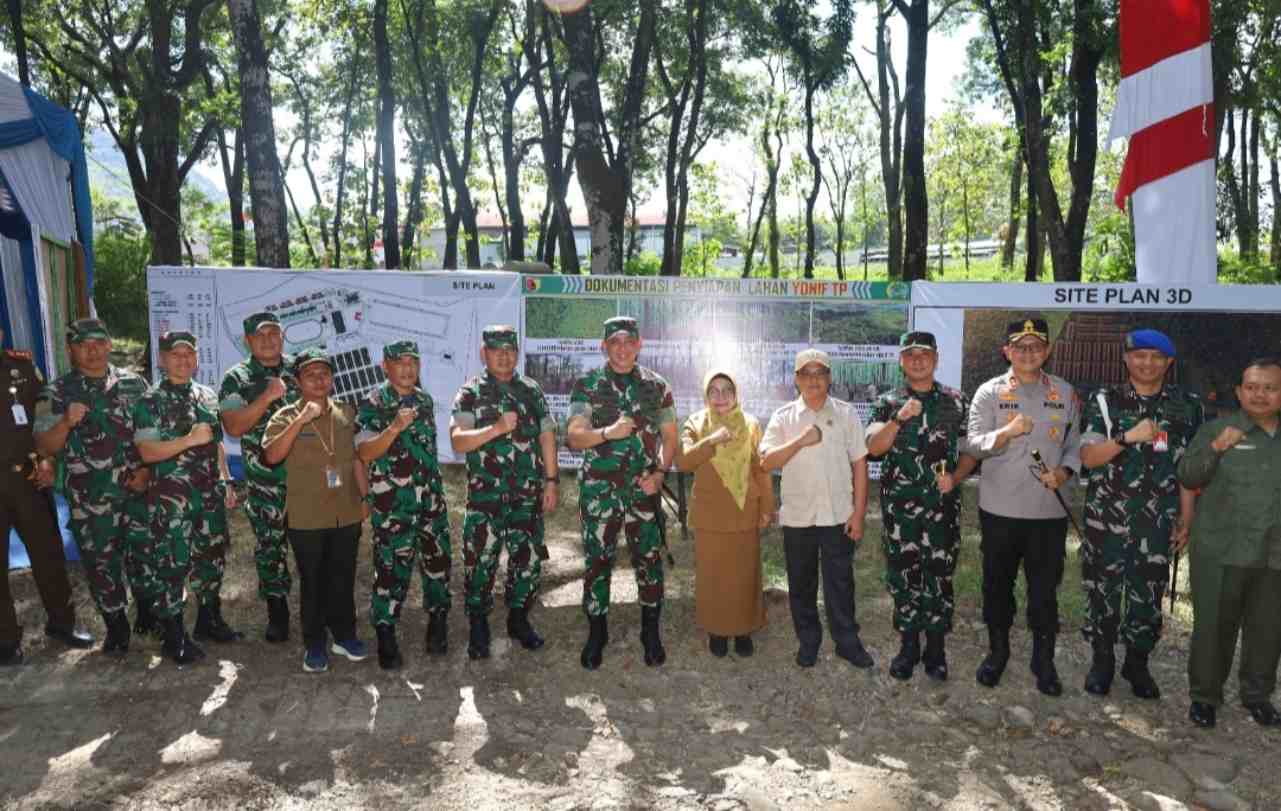 Dandim 0804 Magetan Dampingi Pangdam V Brawijaya Tinjau Lokasi Yonif TP di Desa Mategal