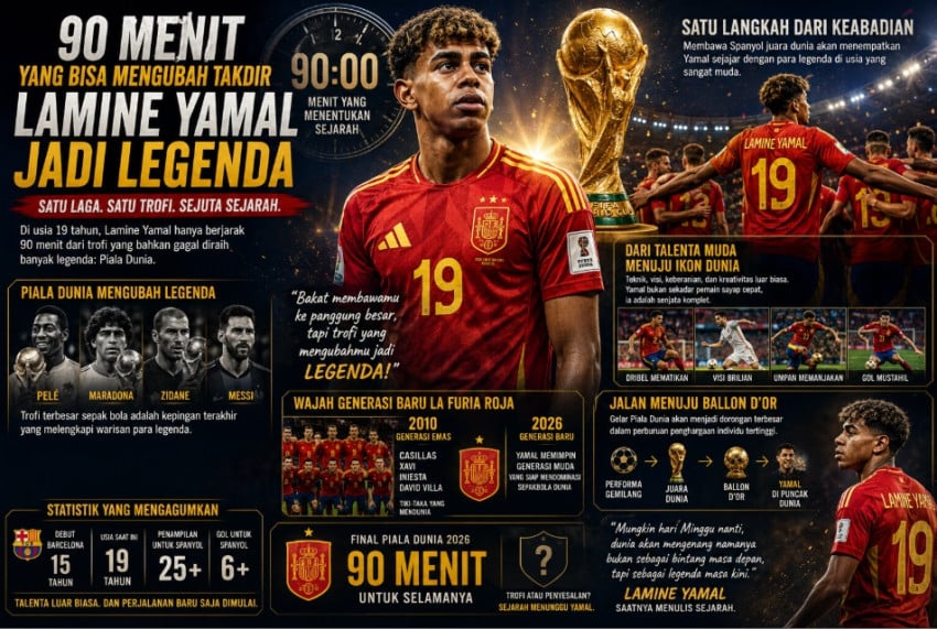 90 Menit yang Bisa Mengubah Takdir Lamine Yamal Jadi Legenda