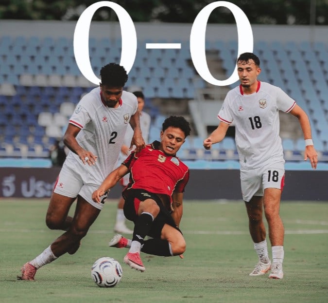 Timnas Indonesia vs Timor Leste 0-0 di Babak Pertama