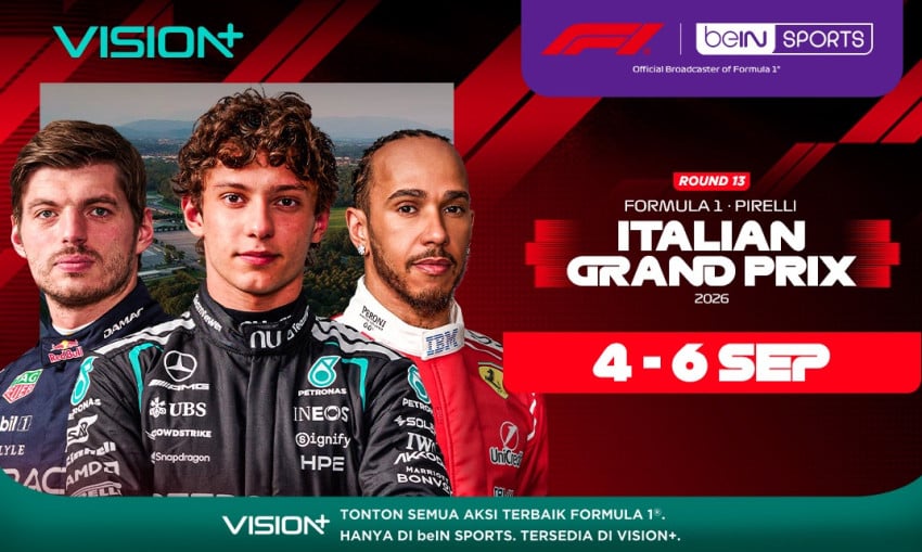 Jadwal F1 GP Italia 2026 di VISION+, Monza Jadi Arena Akhir Pekan Ini