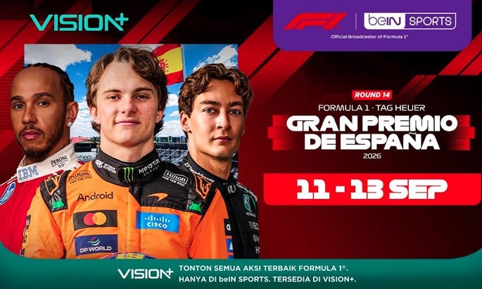 Jadwal F1 GP Spanyol 2026 di VISION+, Debut Madring Siap Panaskan Persaingan