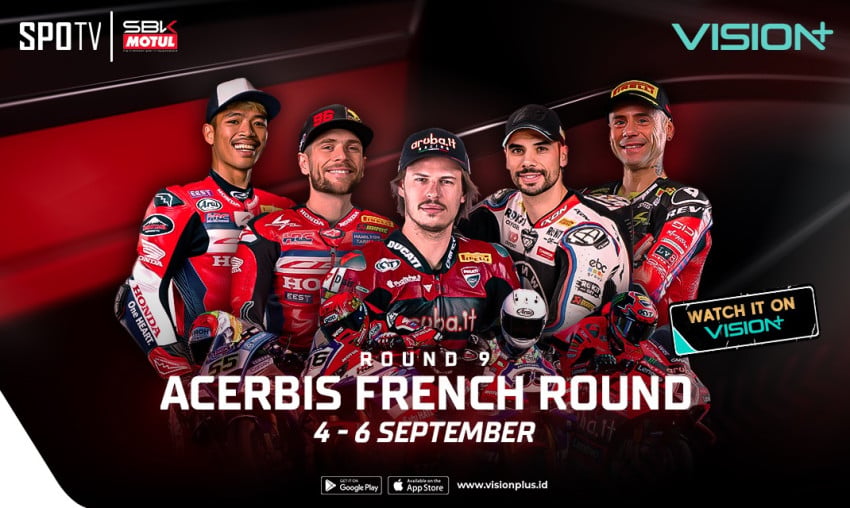 Menuju Putaran ke-9, Ini Jadwal Lengkap WSBK 2026 Prancis di VISION+