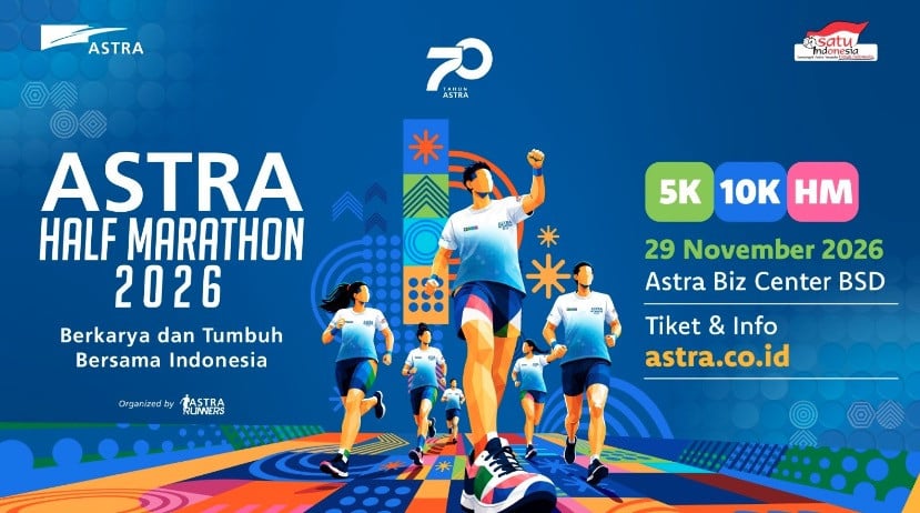 Pendaftaran Astra Half Marathon 2026 Dibuka 15 September, 6.000 Tiket Jadi Rebutan Pelari
